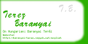 terez baranyai business card